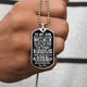 To My Son - Stay Strong - Dog Tag Necklace