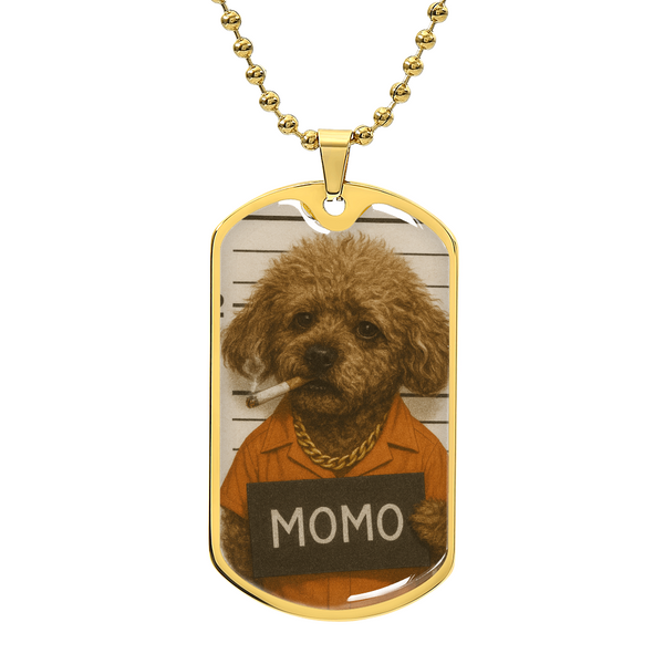 Pet Mugshot Dog Tag Keychain