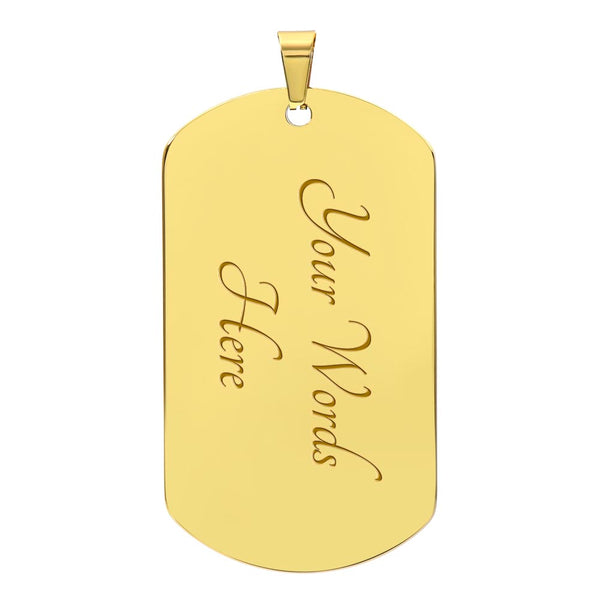 To My Son - Stay Strong - Dog Tag Necklace - Personalized