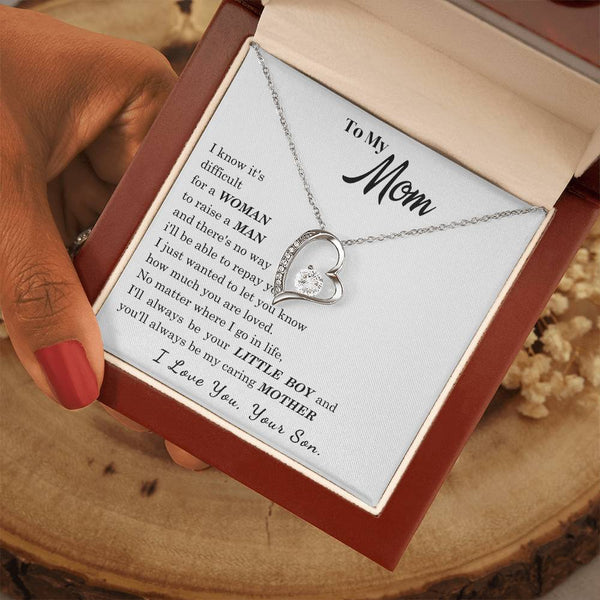 [ Few left only ]  To My Mom - I Love You Mother - Forever Love Necklace