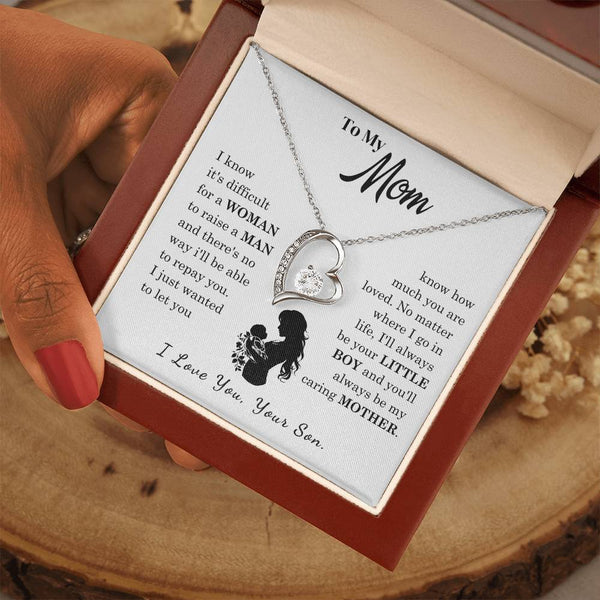 [Only a few left]  To My Mom - Loved Mother  - Necklace