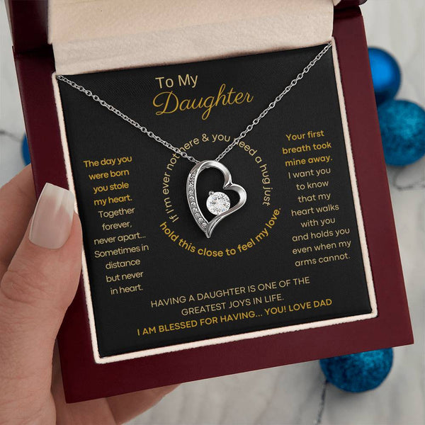 [ Few left only ] To My Daughter - Hold this necklace close to feel my love