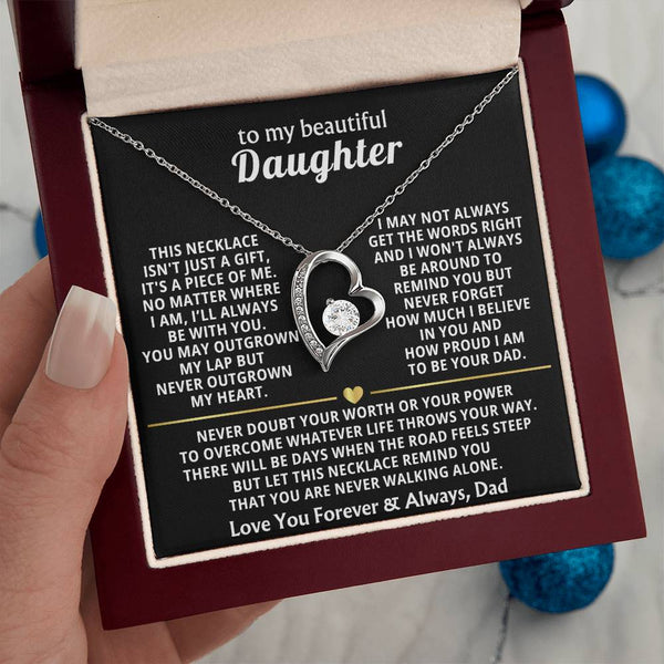 To My Beautiful Daughter - This necklace isn't just a gift, it's a piece of me