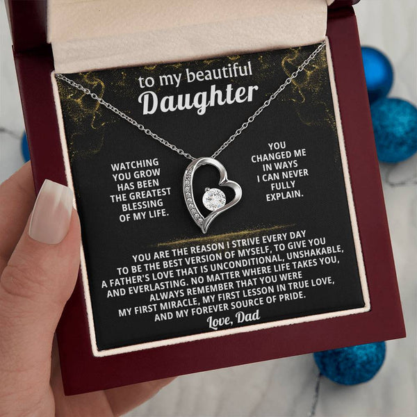 TO MY BEAUTIFUL DAUGHTER,  Always remember that you were my first miracle
