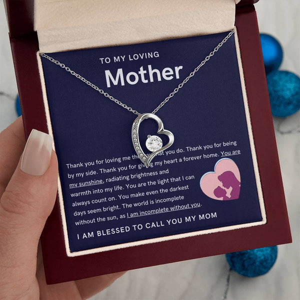 To My Loving Mother - You are my sunshine, radiating brightness into my life (Only a Few Left) - Forever Love Necklace