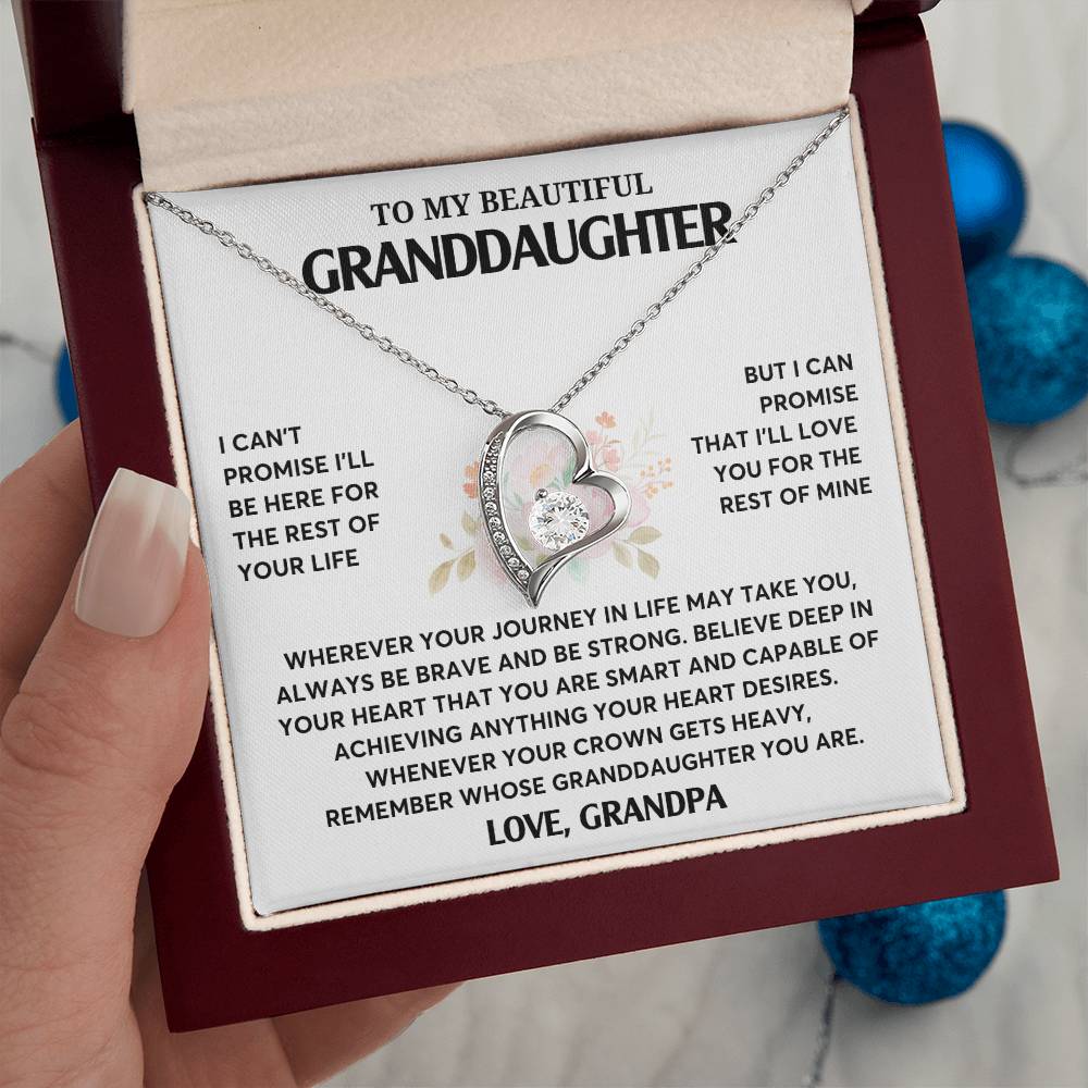 Gift From Grandpa To Granddaughter, To My Granddaughter Necklace, Granddaughter Jewelry Gift, Granddaughter Necklace,  Gift For Her
