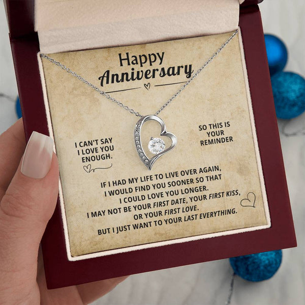 Happy Anniversary, I CAN'T SAY I LOVE YOU ENOUGH . SO THIS IS YOUR REMINDER.