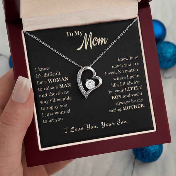 [Almost Sold Out] To My Mom - I Love You Mother  - Forever Love Necklace