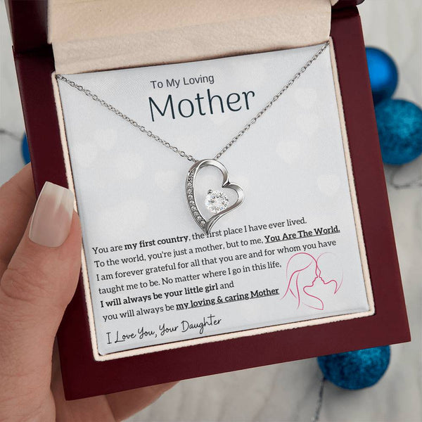 To My Loving Mother - You are my sunshine, I will always be your little girl (Only a Few Left) - Forever Love Necklace