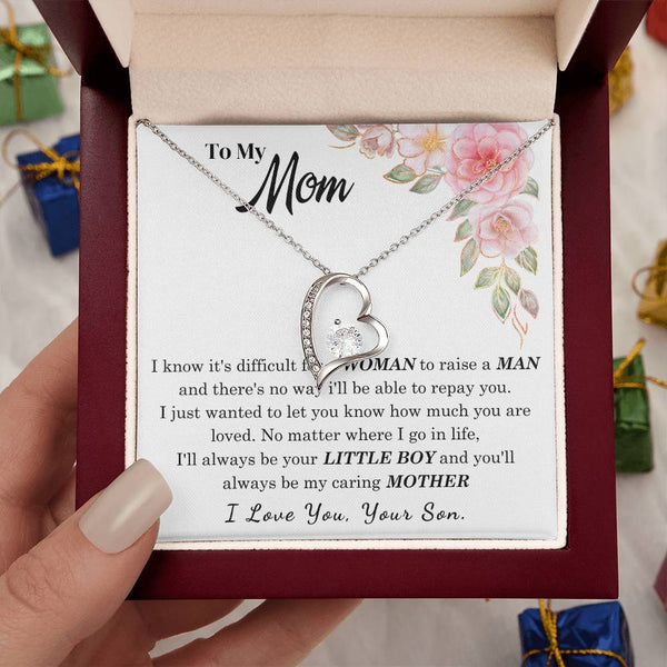 [Only a few left] To My Loving Mother - I love you  (Forever Love Necklace)