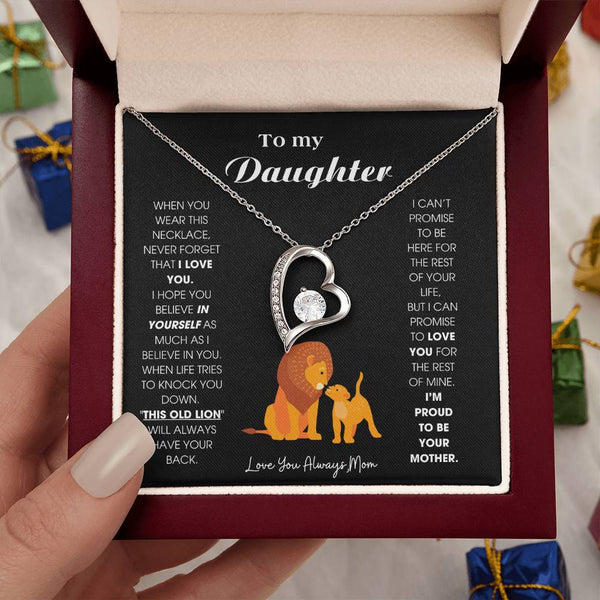 [ Few left only ] To My Daughter - When you wear this necklace, never forget that I LOVE YOU [ Gift From Mom ] [ Forever Love ]