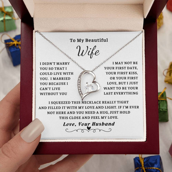 To My Wife , Forever love necklace , Gift For Wife, Wife Birthday Gift, Anniversary Gift For Wife, Wife Necklace