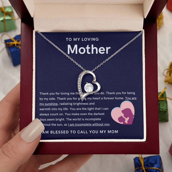 To My Loving Mother - You are my sunshine, radiating brightness into my life (Only a Few Left) - Forever Love Necklace