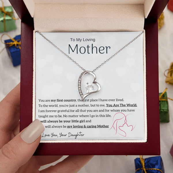 To My Loving Mother - You are my sunshine, I will always be your little girl (Only a Few Left) - Forever Love Necklace