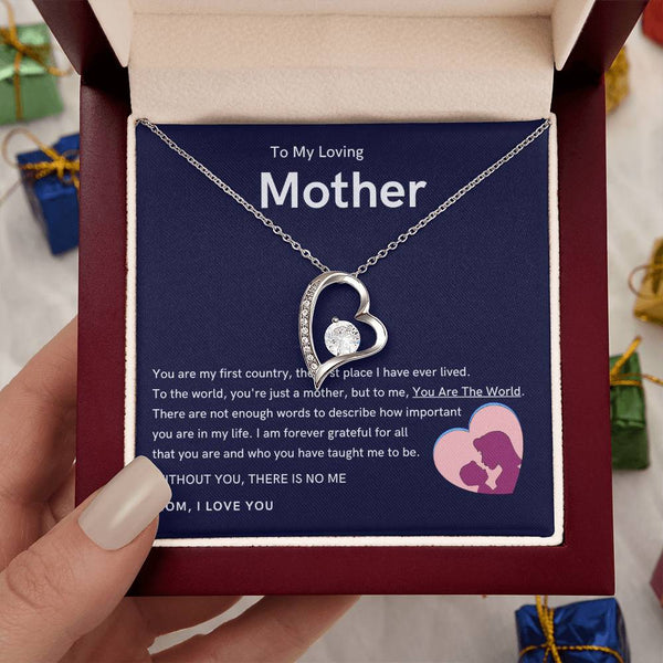 To My Loving Mother - Without You, There Is No Me (Only a Few Left) - Forever Love Necklace