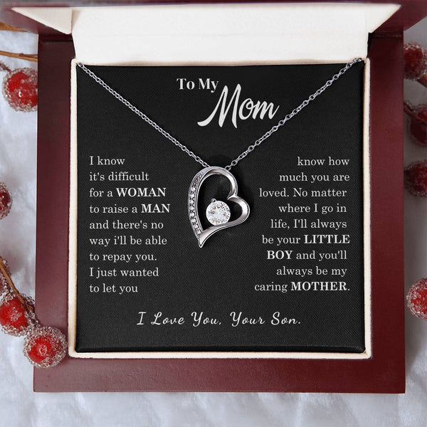 [ Few left only ]  To My Mom - Loved Mother - Forever Love Necklace