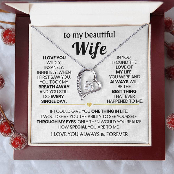 TO MY BEAUTIFUL WIFE - I love you wildly, insanely, infinitely