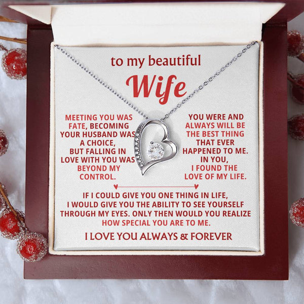 To My Beautiful Wife - I found the love of my life [ Forever love necklace ]