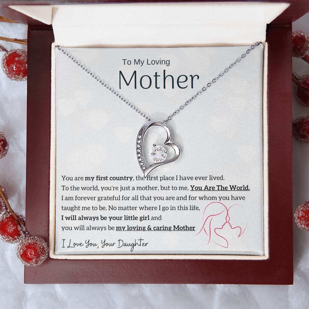 To My Loving Mother - You are my sunshine, I will always be your little girl (Only a Few Left) - Forever Love Necklace