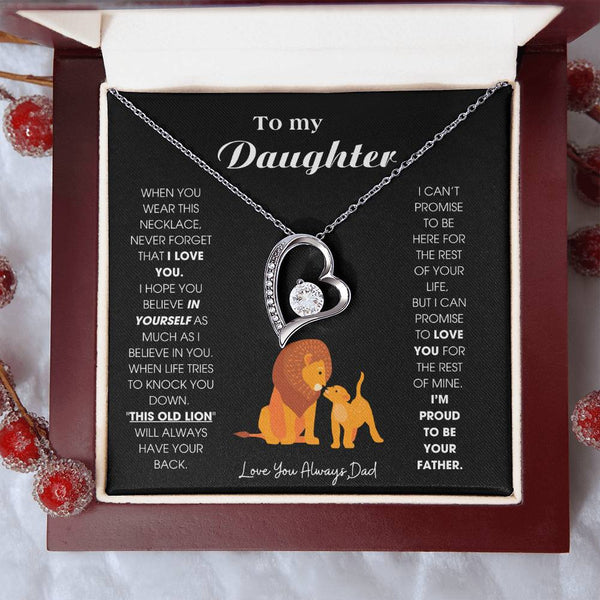 To My Daughter - When you wear this necklace, never forget that I LOVE YOU [ Gift From Dad ] [ Forever Love ]
