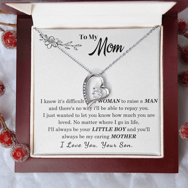[Only a few left] To My Mom - I Love You Mother  - Forever Love Necklace
