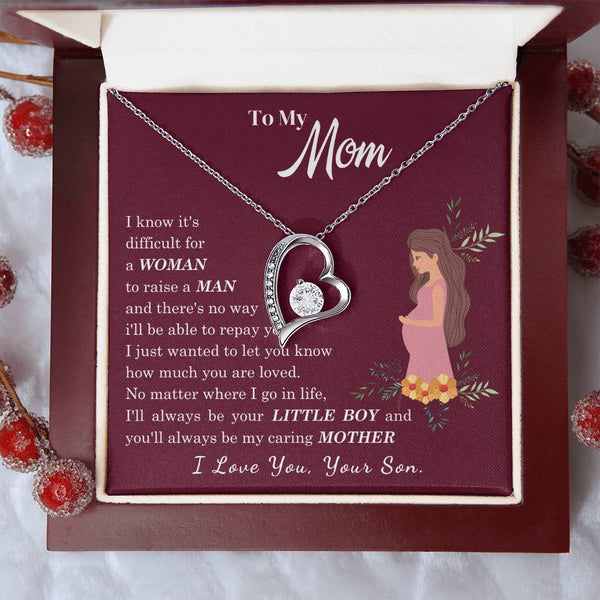 [ Few left only ] To My Loving Mother - I love you, your son - Forever Love Necklace