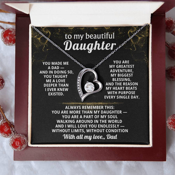 To my beautiful Daughter,  I will love you endlessly — without limits