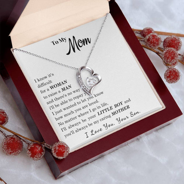 [ Few left only ]  To My Mom - I Love You Mother - Forever Love Necklace