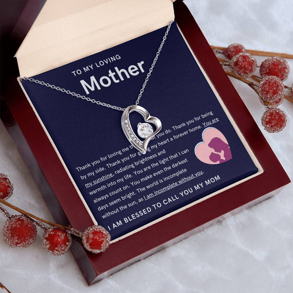 To My Loving Mother - You are my sunshine, radiating brightness into my life (Only a Few Left) - Forever Love Necklace