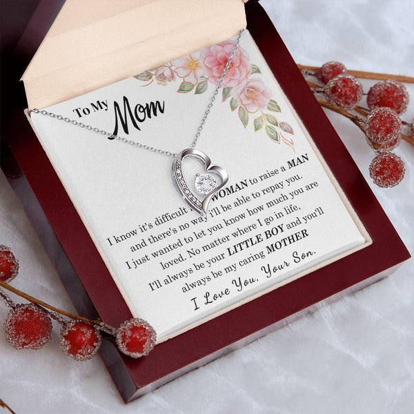 [Only a few left] To My Loving Mother - I love you  (Forever Love Necklace)