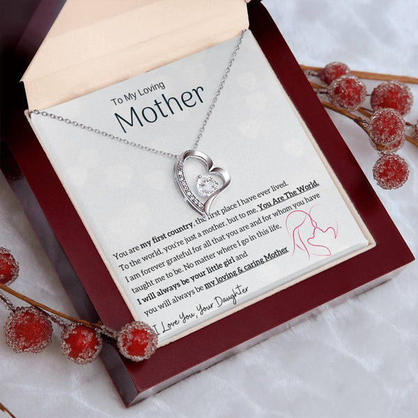 To My Loving Mother - You are my sunshine, I will always be your little girl (Only a Few Left) - Forever Love Necklace