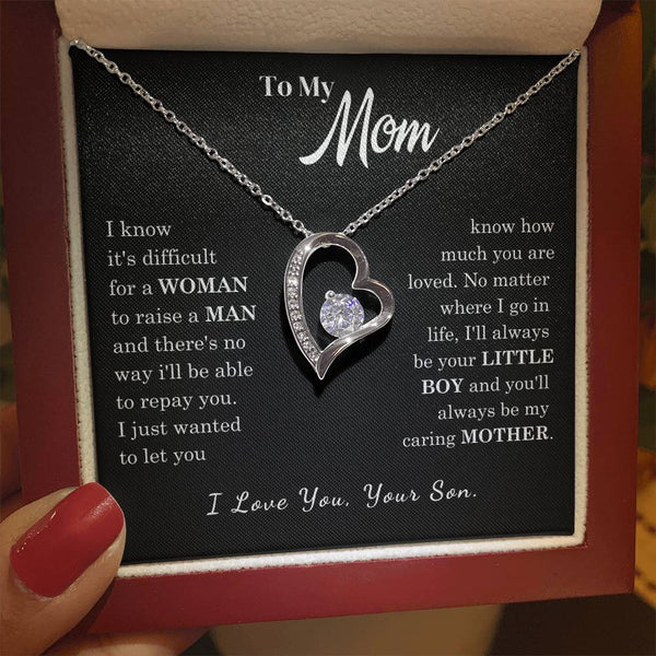 [ Few left only ]  To My Mom - Loved Mother - Forever Love Necklace