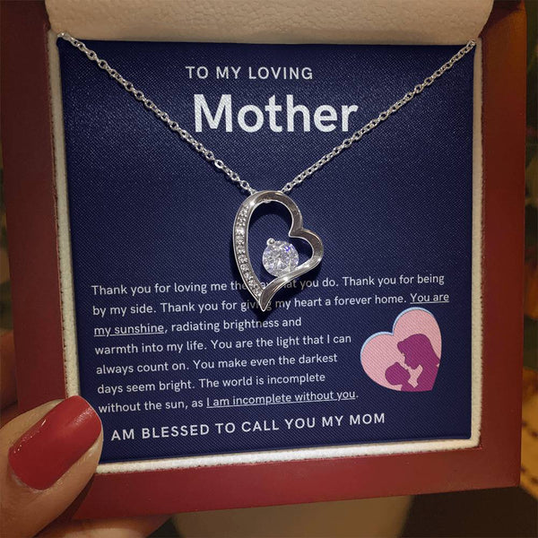 To My Loving Mother - You are my sunshine, radiating brightness into my life (Only a Few Left) - Forever Love Necklace