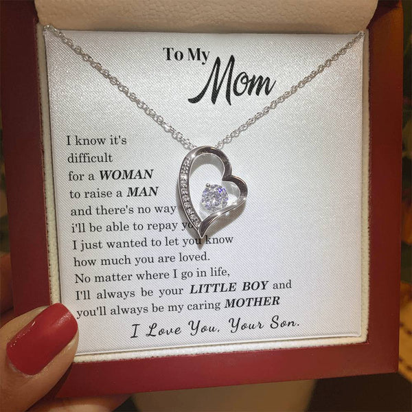 [ Few left only ]  To My Mom - I Love You Mother - Forever Love Necklace