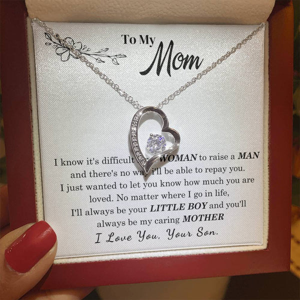 [Only a few left] To My Mom - I Love You Mother  - Forever Love Necklace