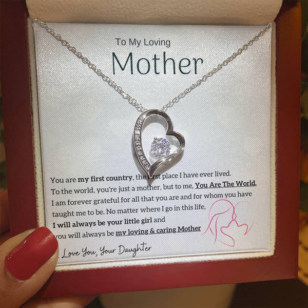 To My Loving Mother - You are my sunshine, I will always be your little girl (Only a Few Left) - Forever Love Necklace
