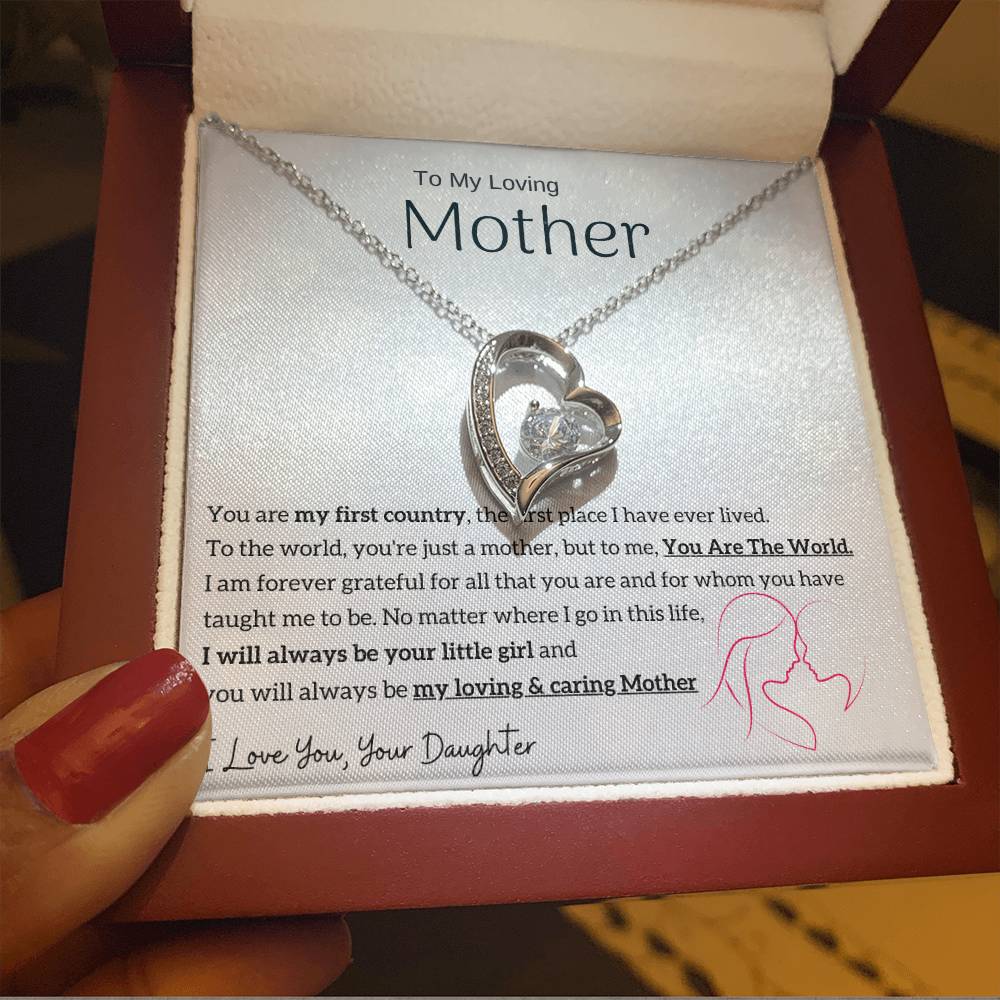 To My Loving Mother - You are my sunshine, I will always be your little girl (Only a Few Left) - Forever Love Necklace