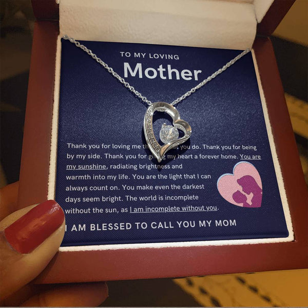 To My Loving Mother - You are my sunshine, radiating brightness into my life (Only a Few Left) - Forever Love Necklace