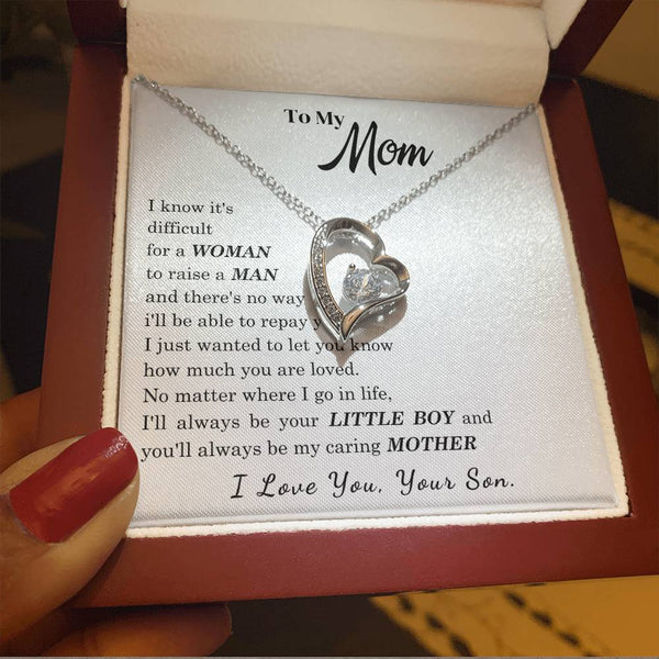 [ Few left only ]  To My Mom - I Love You Mother - Forever Love Necklace