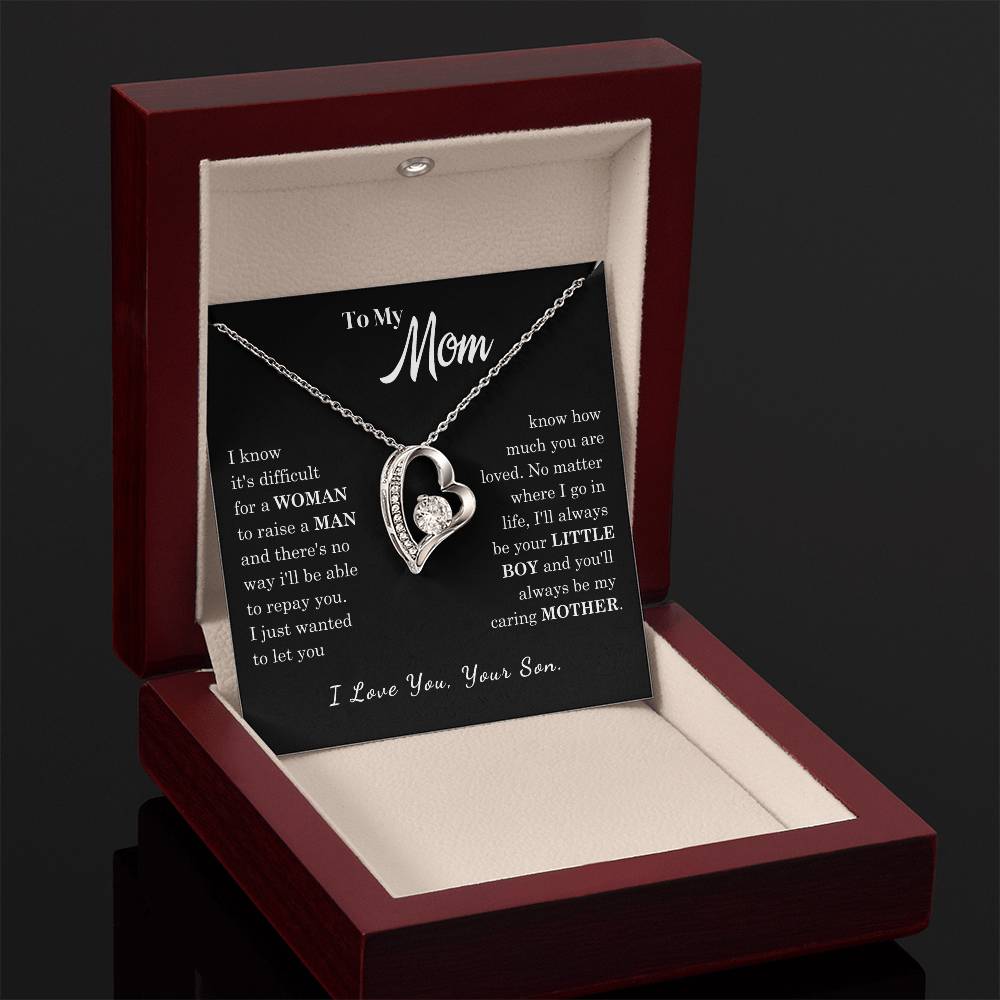 [ Few left only ]  To My Mom - Loved Mother - Forever Love Necklace