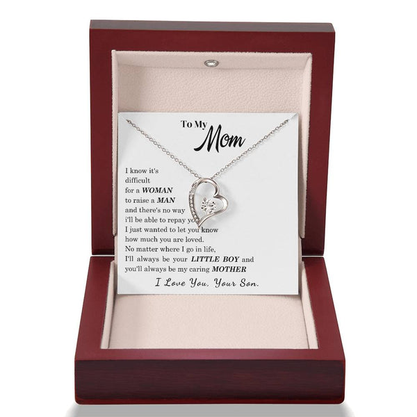 [ Few left only ]  To My Mom - I Love You Mother - Forever Love Necklace