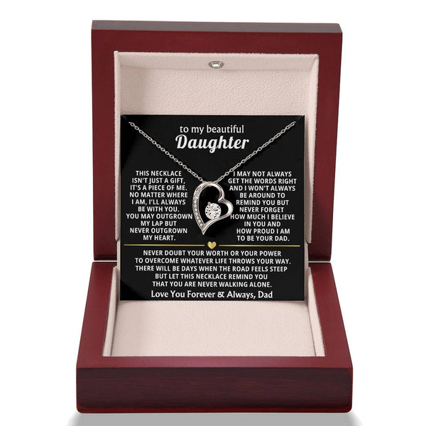 To My Beautiful Daughter - This necklace isn't just a gift, it's a piece of me