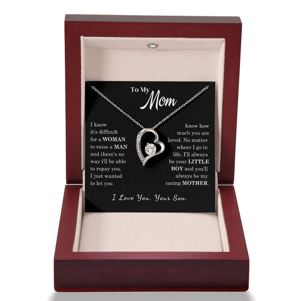 [ Few left only ]  To My Mom - Loved Mother - Forever Love Necklace
