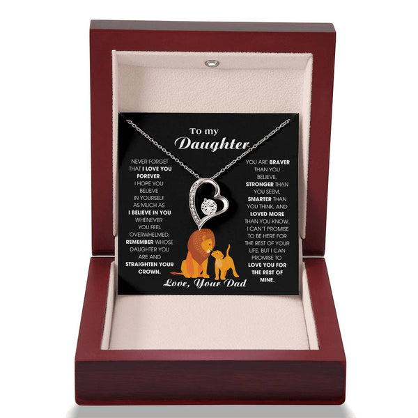 [ Forever love necklace ] To My Daughter, Never Forget That I Love You Forever