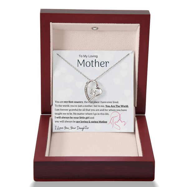 To My Loving Mother - You are my sunshine, I will always be your little girl (Only a Few Left) - Forever Love Necklace