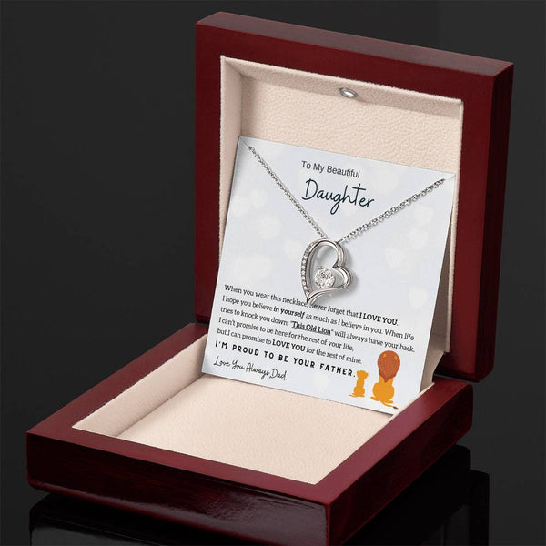 (Forever Love Necklace) To My Daughter,  I'm Proud To Be Your Father - Amz