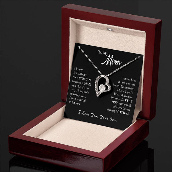 [ Few left only ]  To My Mom - Loved Mother - Forever Love Necklace
