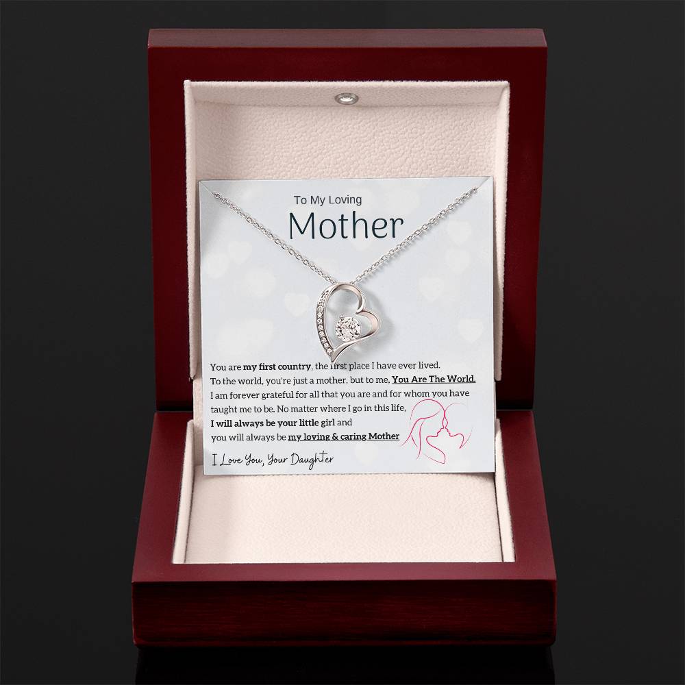 To My Loving Mother - You are my sunshine, I will always be your little girl (Only a Few Left) - Forever Love Necklace