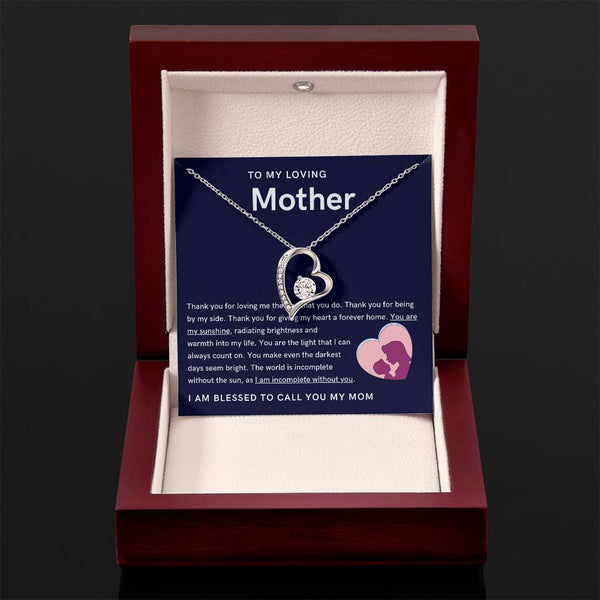 To My Loving Mother - You are my sunshine, radiating brightness into my life (Only a Few Left) - Forever Love Necklace