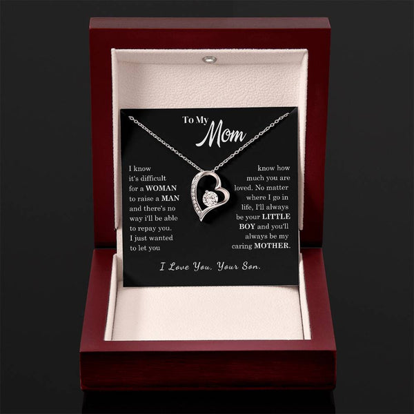 [ Few left only ]  To My Mom - Loved Mother - Forever Love Necklace
